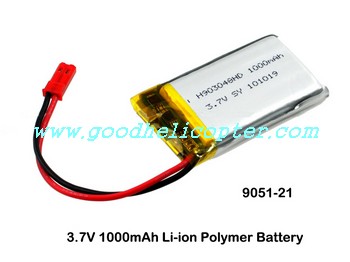 shuangma-9051 helicopter parts battery 3.7V 1000mAh - Click Image to Close